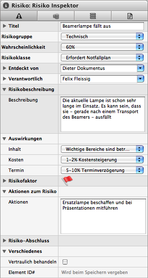 Das Element Risiko